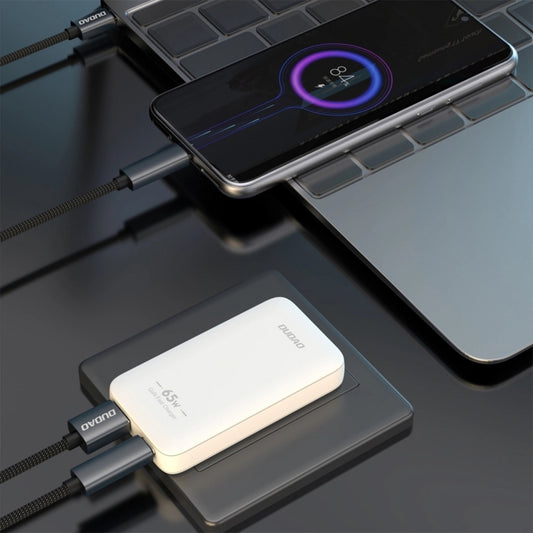 Netzladegerät Dudao A65Q Travel, 65W, 3.25A, 1 x USB-A - 1 x USB-C, Weiß
