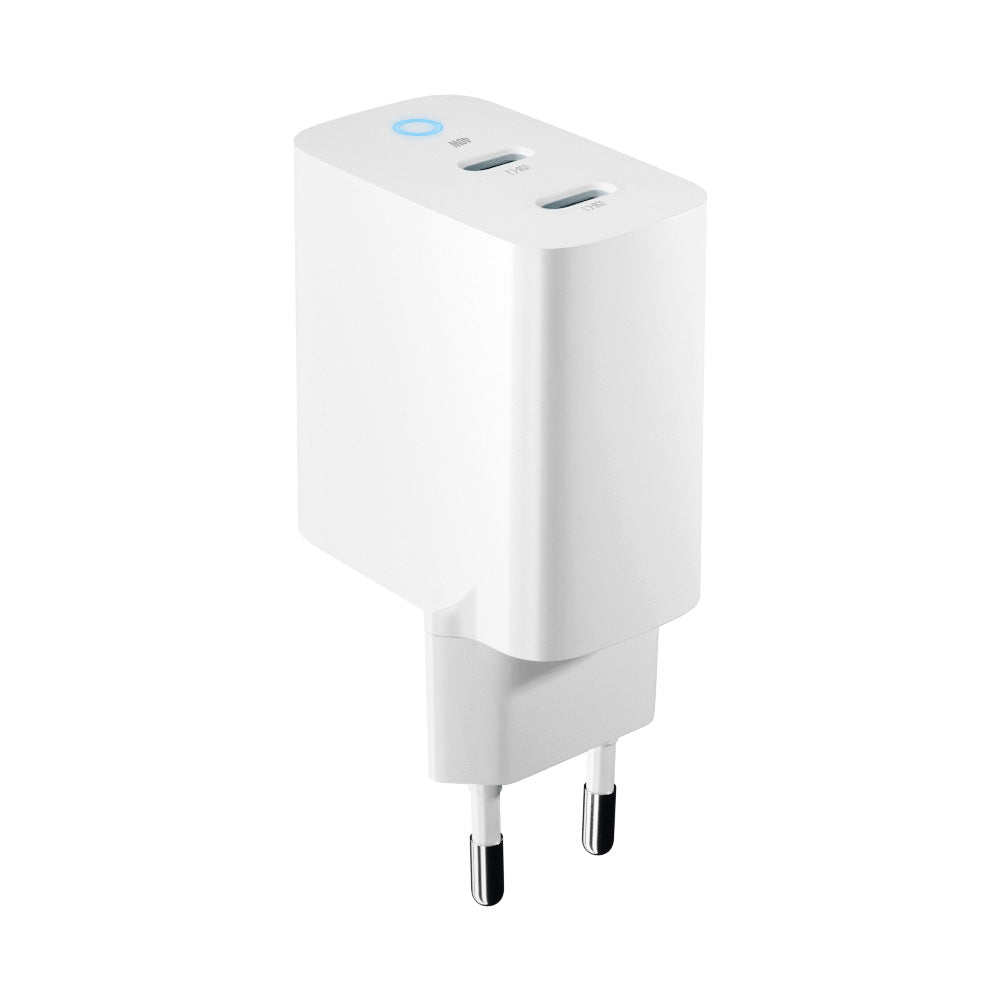 Caricabatterie di rete Forever TC-06-40CC, 40W, 3A, 2 x USB-C, bianco