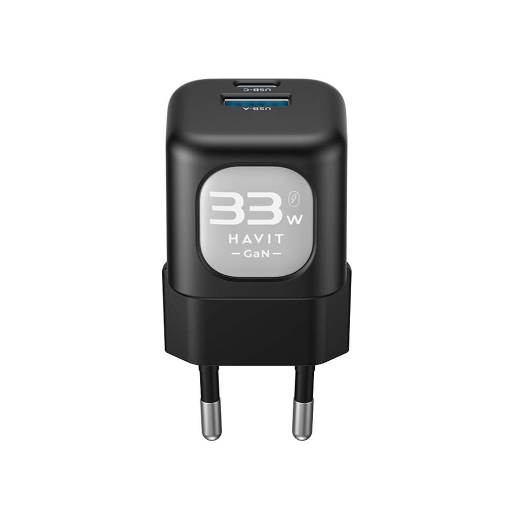Chargeur Réseau HAVIT UC230, 33W, 3A, 1 x USB-A - 1 x USB-C, Rose