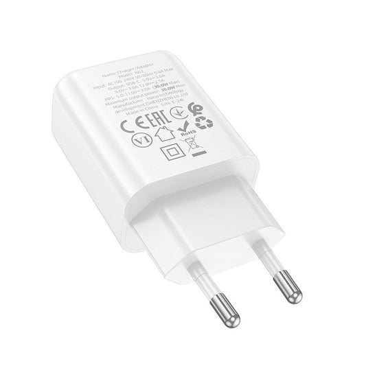 Chargeur Réseau HOCO N62, 30W, 3A, 1 x USB-C, Blanc