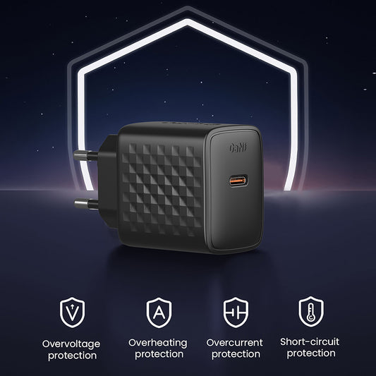 Netzladegerät Lito LC13, 20W, 3A, 1 x USB-C, Schwarz