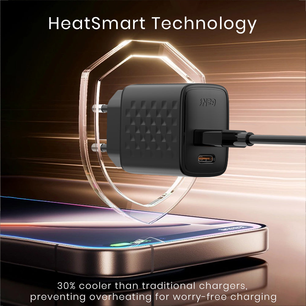 Chargeur Réseau Lito LC15, 20W, 3A, 1 x USB-A - 1 x USB-C, Noir