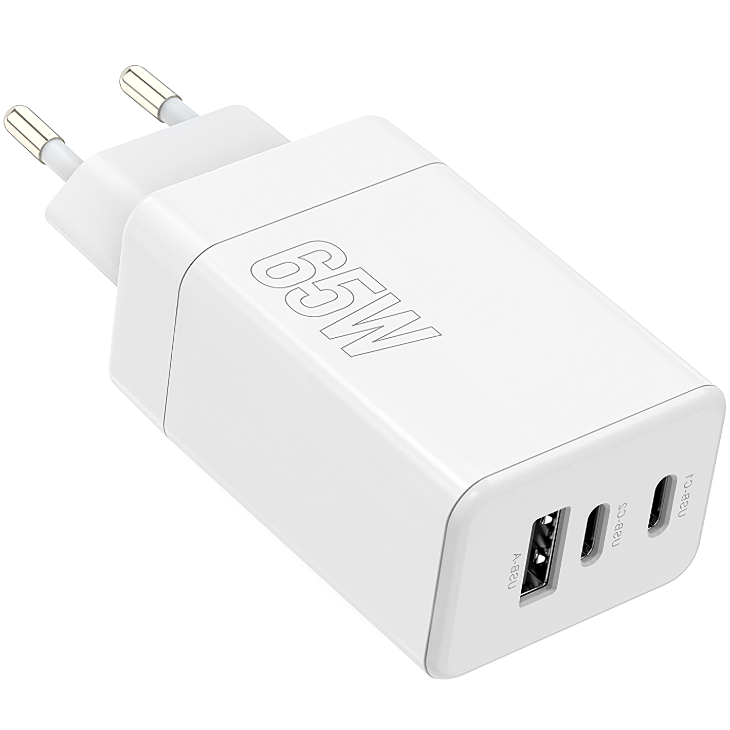 Chargeur réseau MaXlife MXTC-08-65ACC, 65W, 3A, 1 x USB-A - 2 x USB-C, blanc
