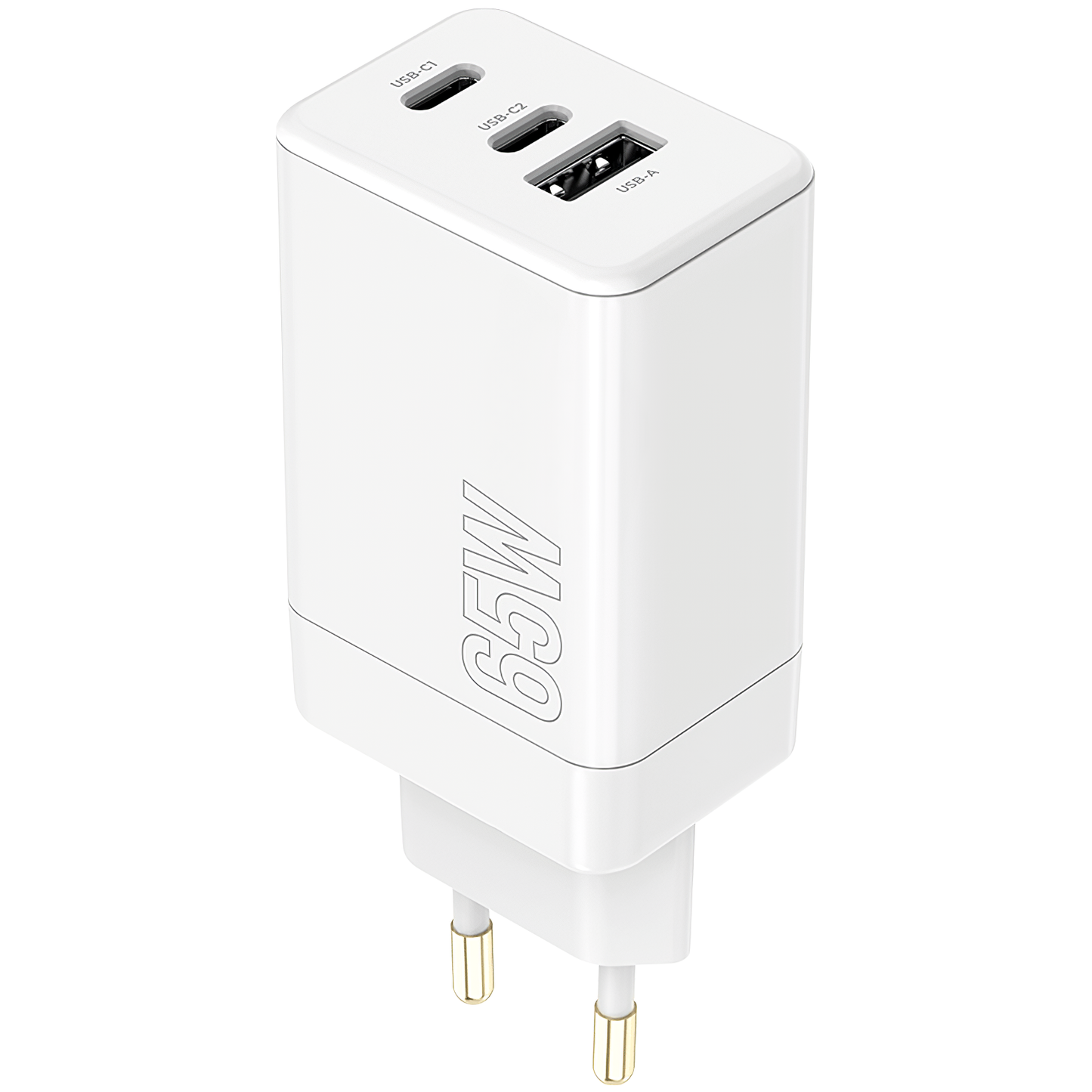 Chargeur réseau MaXlife MXTC-08-65ACC, 65W, 3A, 1 x USB-A - 2 x USB-C, blanc