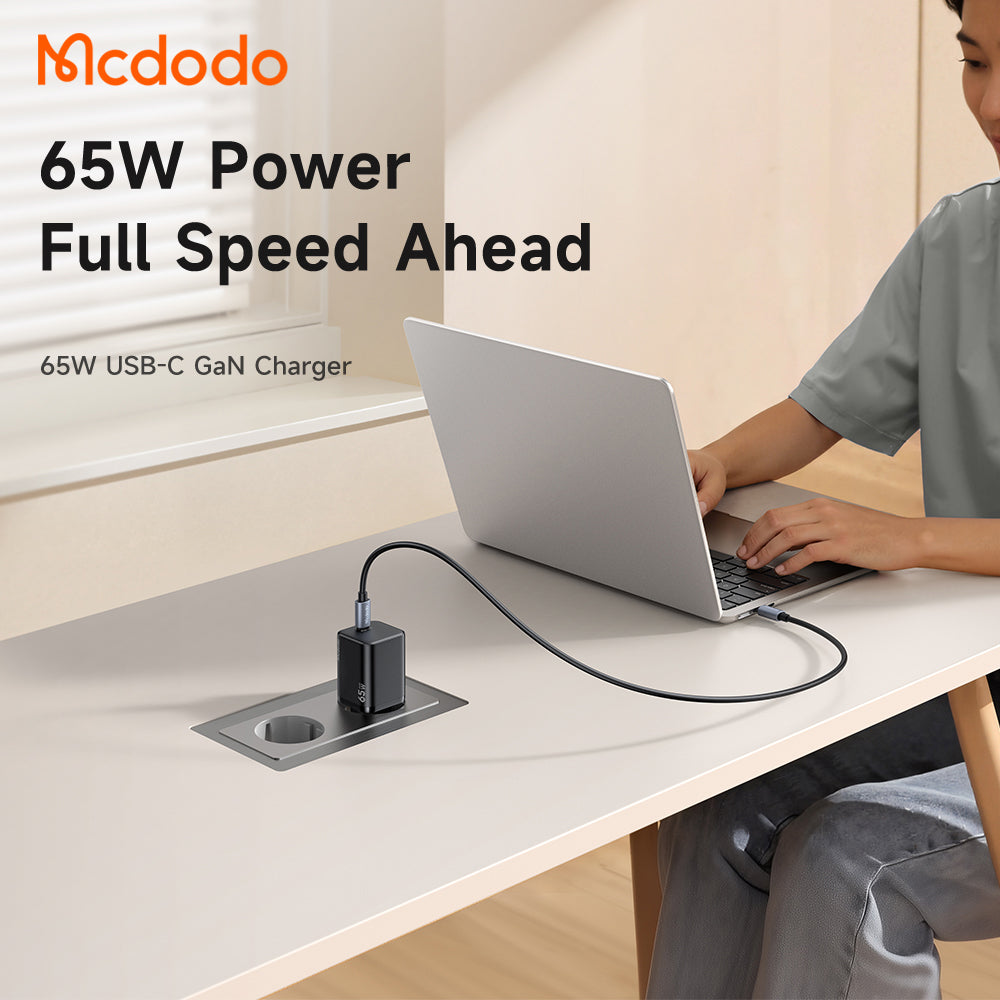 McDodo CH-0850 Ultimate Mini Network Charger, 65W, 3.25A, 1 x USB-C, Black