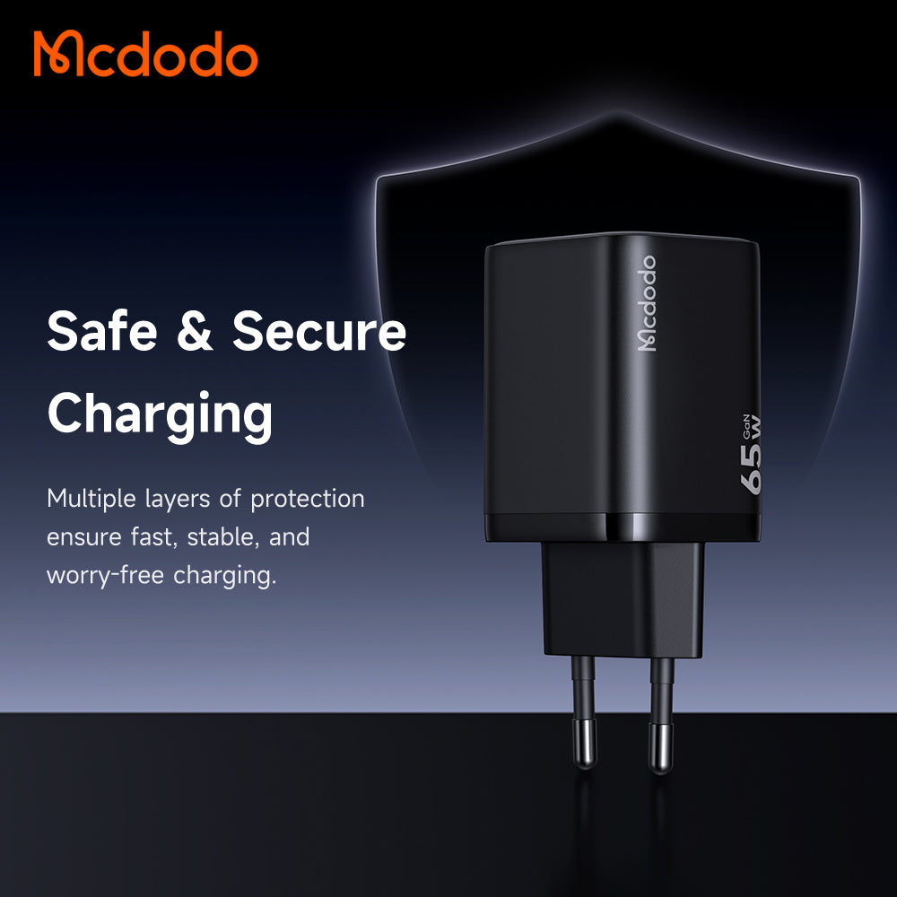 McDodo CH-0850 Ultimate Mini Network Charger, 65W, 3.25A, 1 x USB-C, Black