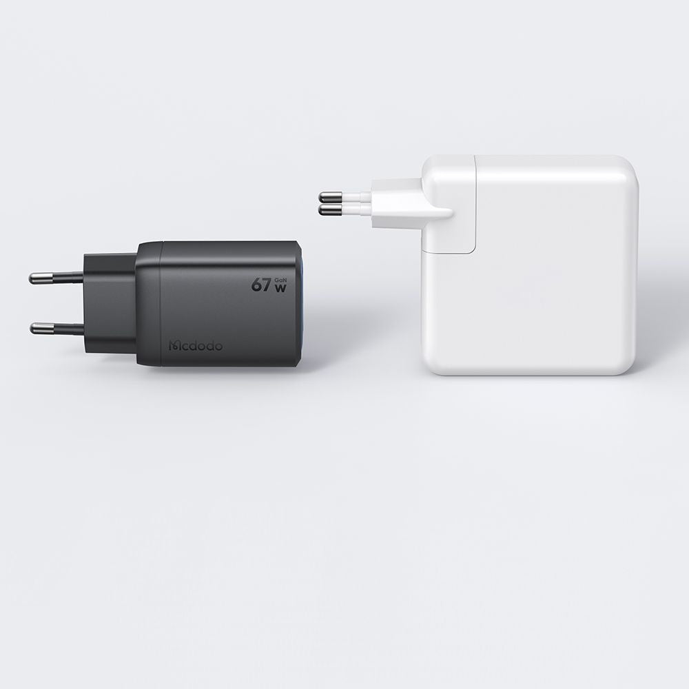 Chargeur Réseau McDodo CH-0970 Gana Mini, 67W, 3A, 1 x USB-A - 2 x USB-C, Noir