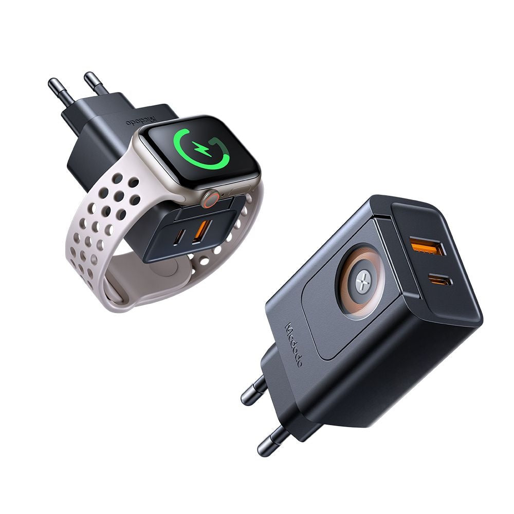 Chargeur Réseau McDodo CH-3700 Companion, 30W, 3A, 1 x USB-A - 1 x USB-C, Noir