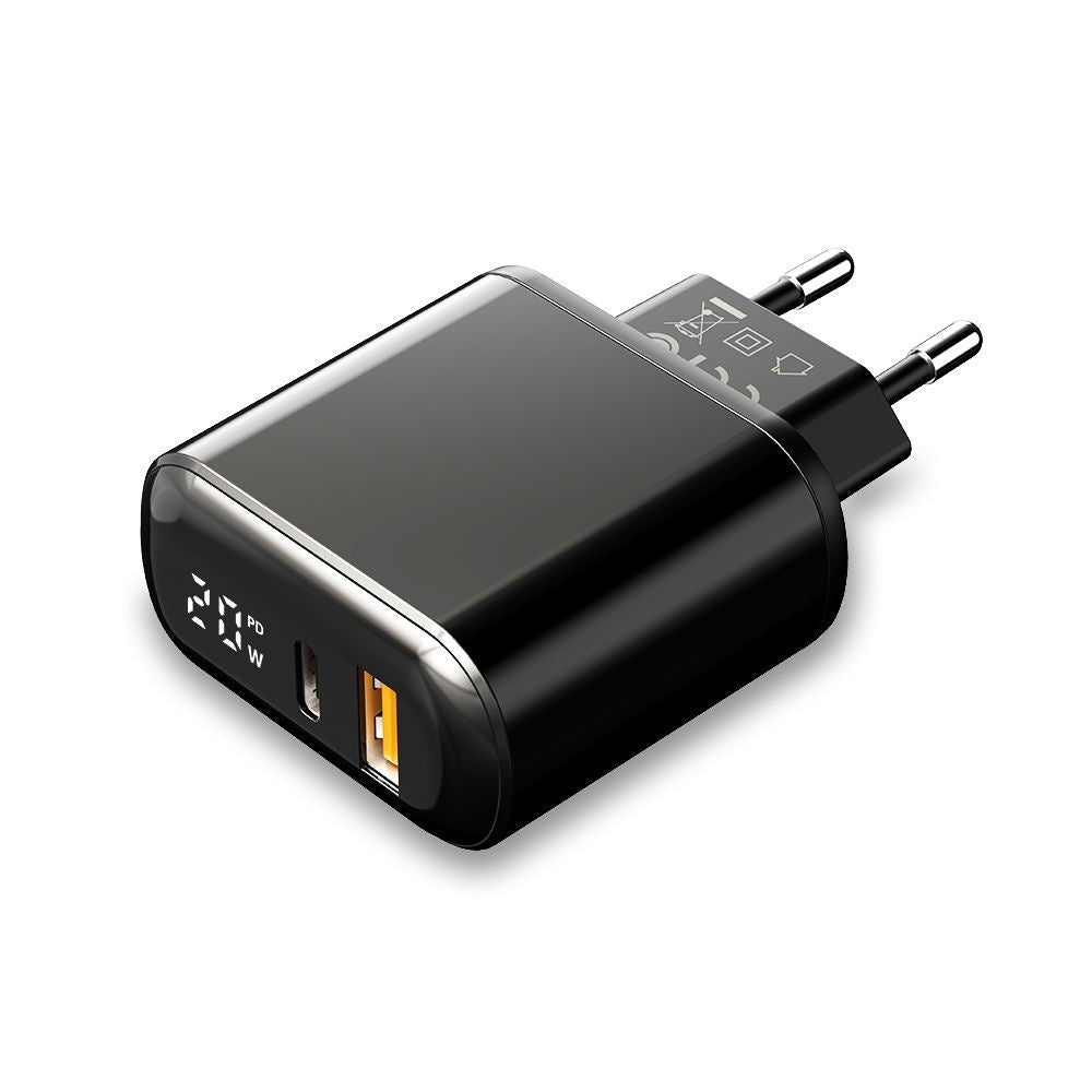 Caricabatterie Rete McDodo CH-7170 Chocolate Display, 20W, 3A, 1 x USB-A - 1 x USB-C, Nero