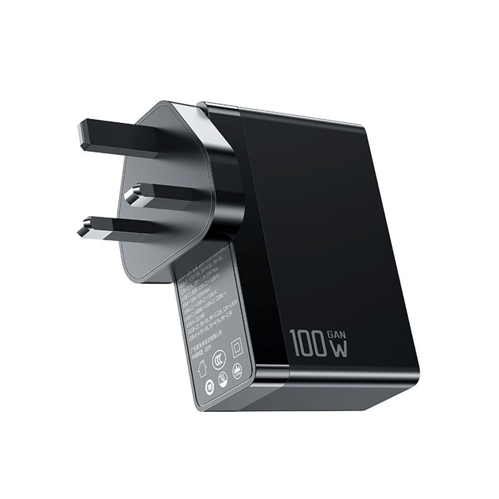 Caricabatterie da rete McDodo CH-8101 Pro Nuc AR Power Travel, 100W, 5A, 1 x USB-A - 2 x USB-C, Nero