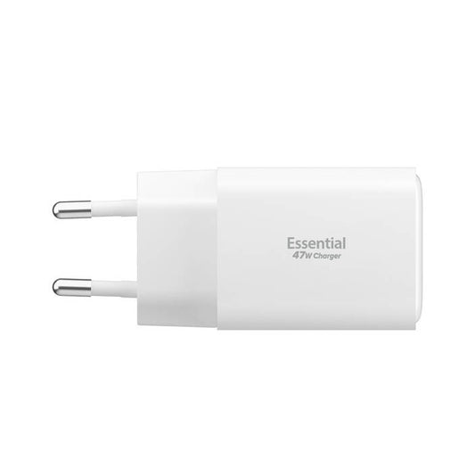 Chargeur Réseau Spigen EE473EU Essential, 47W, 3A, 1 x USB-A - 2 x USB-C, Blanc ACH09464