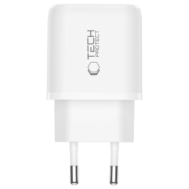 Netzladegerät Tech-Protect NCA45W, 45W, 3A, 1 x USB-A - 1 x USB-C, Weiß