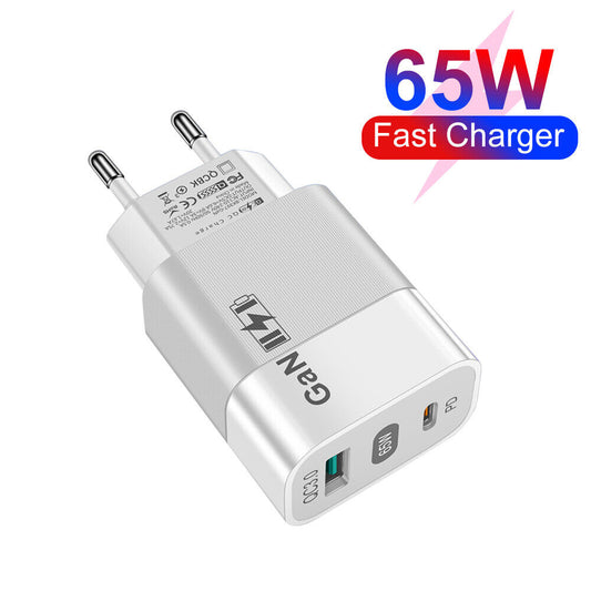 Netzladegerät Techsuit CHPD131, 65W, 3.25A, 1 x USB-A - 1 x USB-C, Weiß