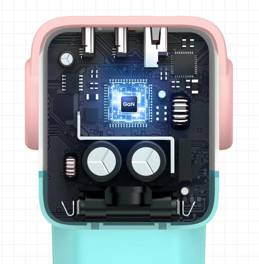 Chargeur réseau UGREEN CD361 Uno, 65W, 3.25A, 1 x USB-A - 2 x USB-C, Turquoise