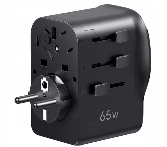 Chargeur secteur UGREEN Travel S550 (55001), 65W, 3,25A, 1 x USB-A - 2 x USB-C, Noir