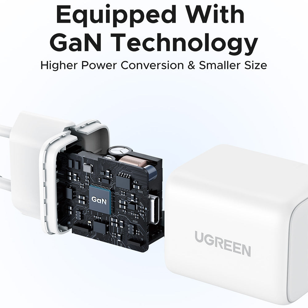 Chargeur Réseau UGREEN X512, 20W, 3A, 1 x USB-C, Blanc