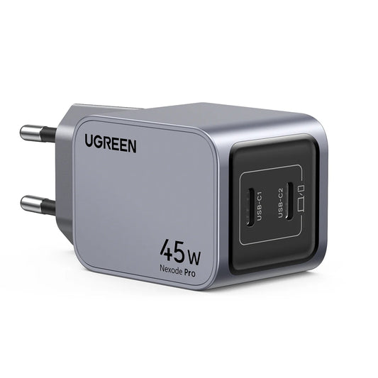 Chargeur réseau UGREEN X707 Nexode Pro, 45W, 3A, 2 x USB-C, Gris