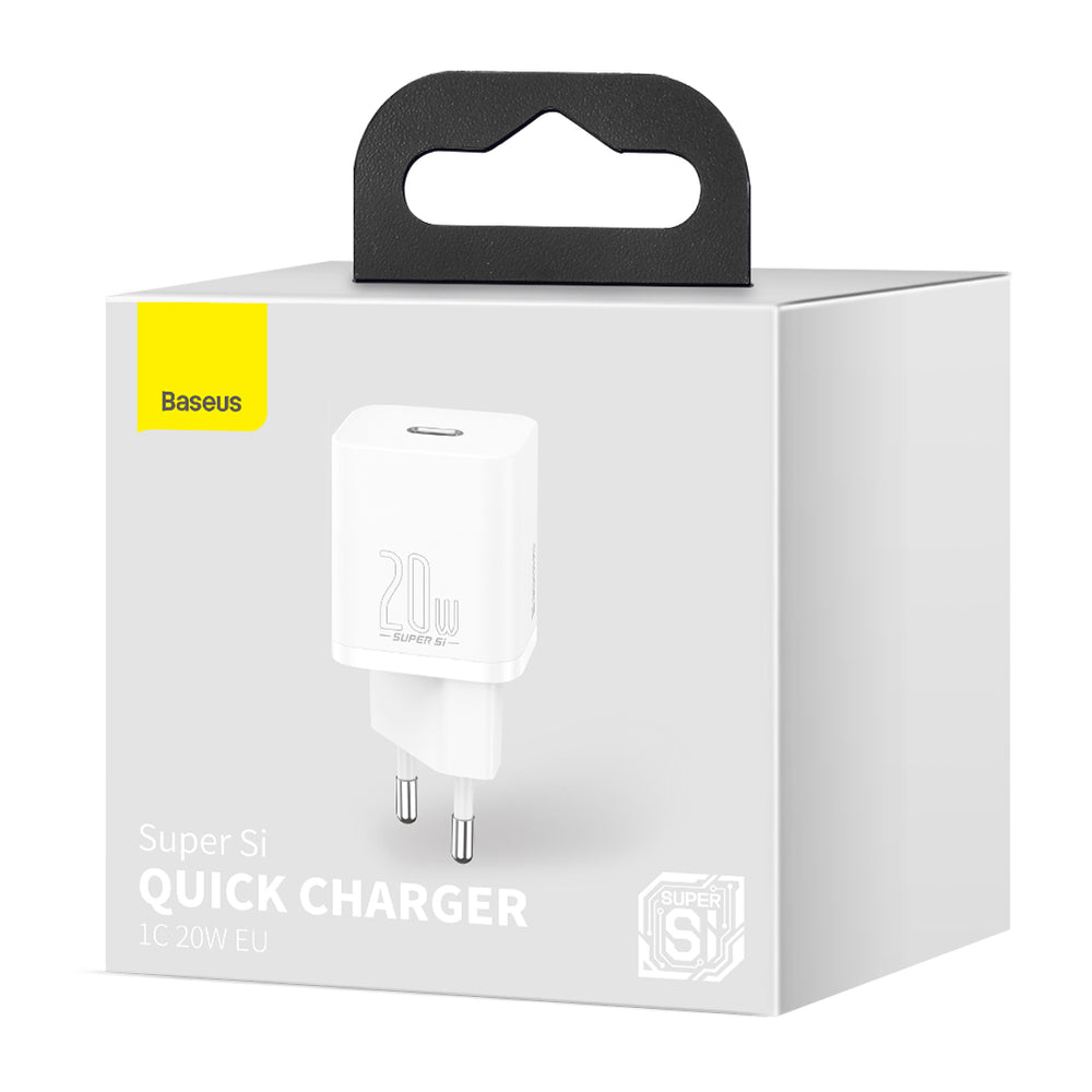 Baseus Super Si Network Charger, 20W, 3A, 1 x USB-C, blanc CCSUP-B02