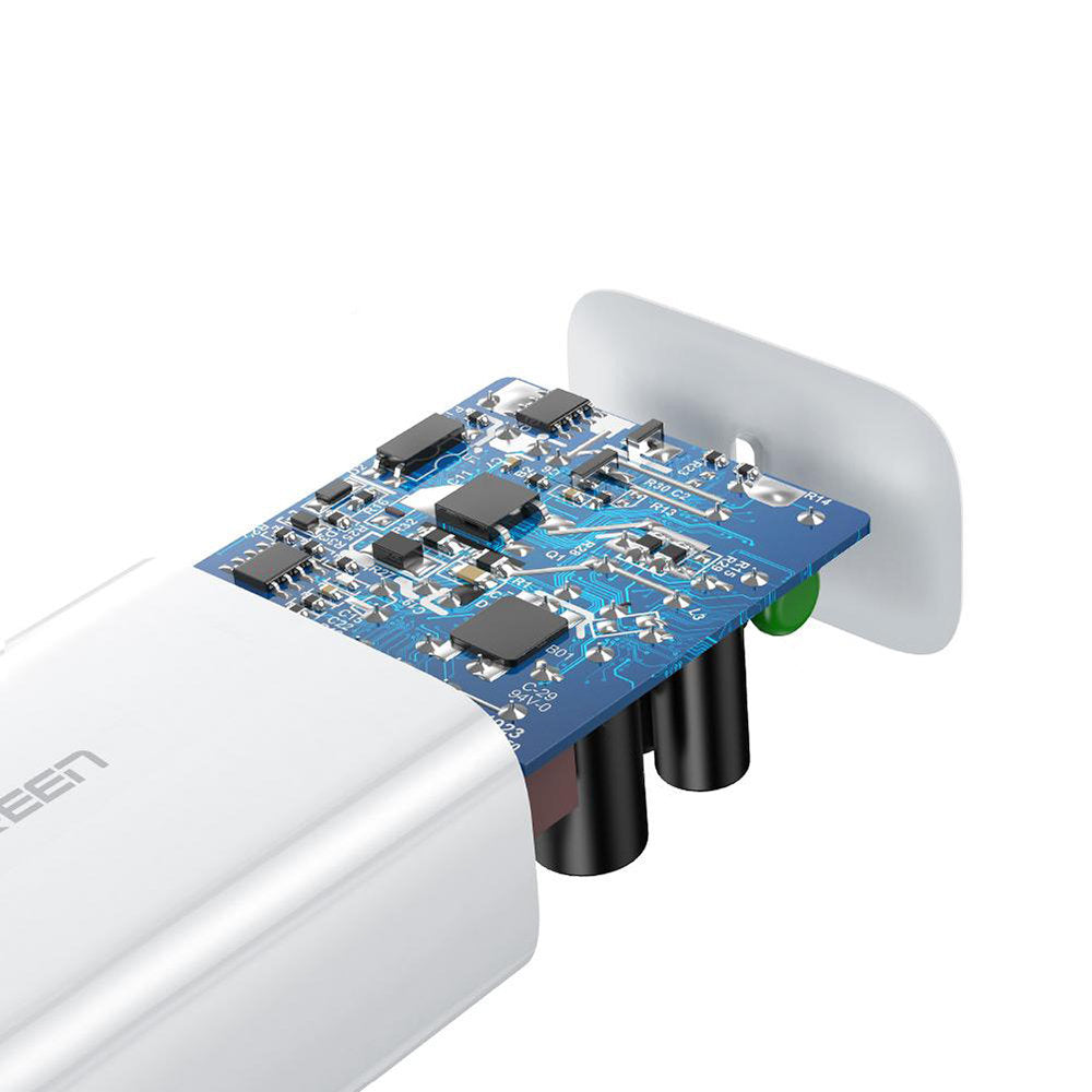 Caricatore di rete UGREEN CD127, 30W, 3A, 1 x USB-C, Bianco