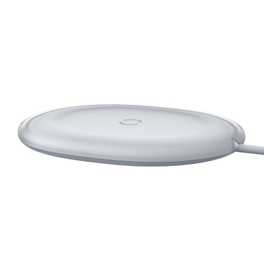 Chargeur Réseau Sans Fil Baseus Jelly, 15W, 1.67A, Blanc WXGD-02
