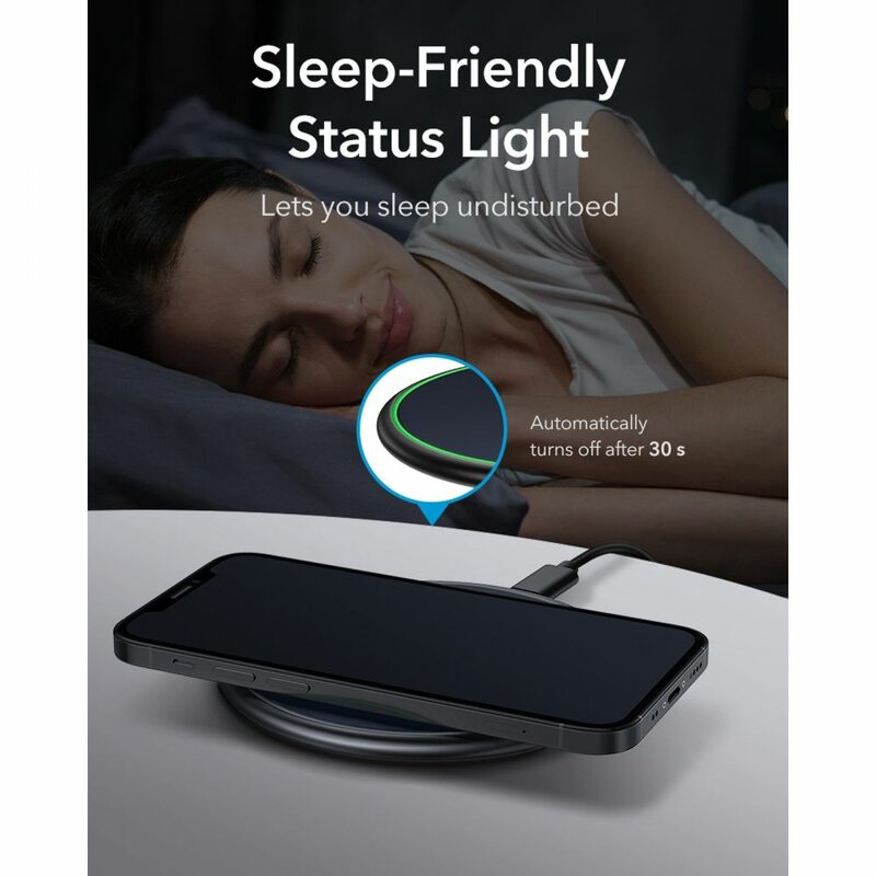 Drahtloses Netzladegerät ESR Halolock, 10W, 1.1A, Blau