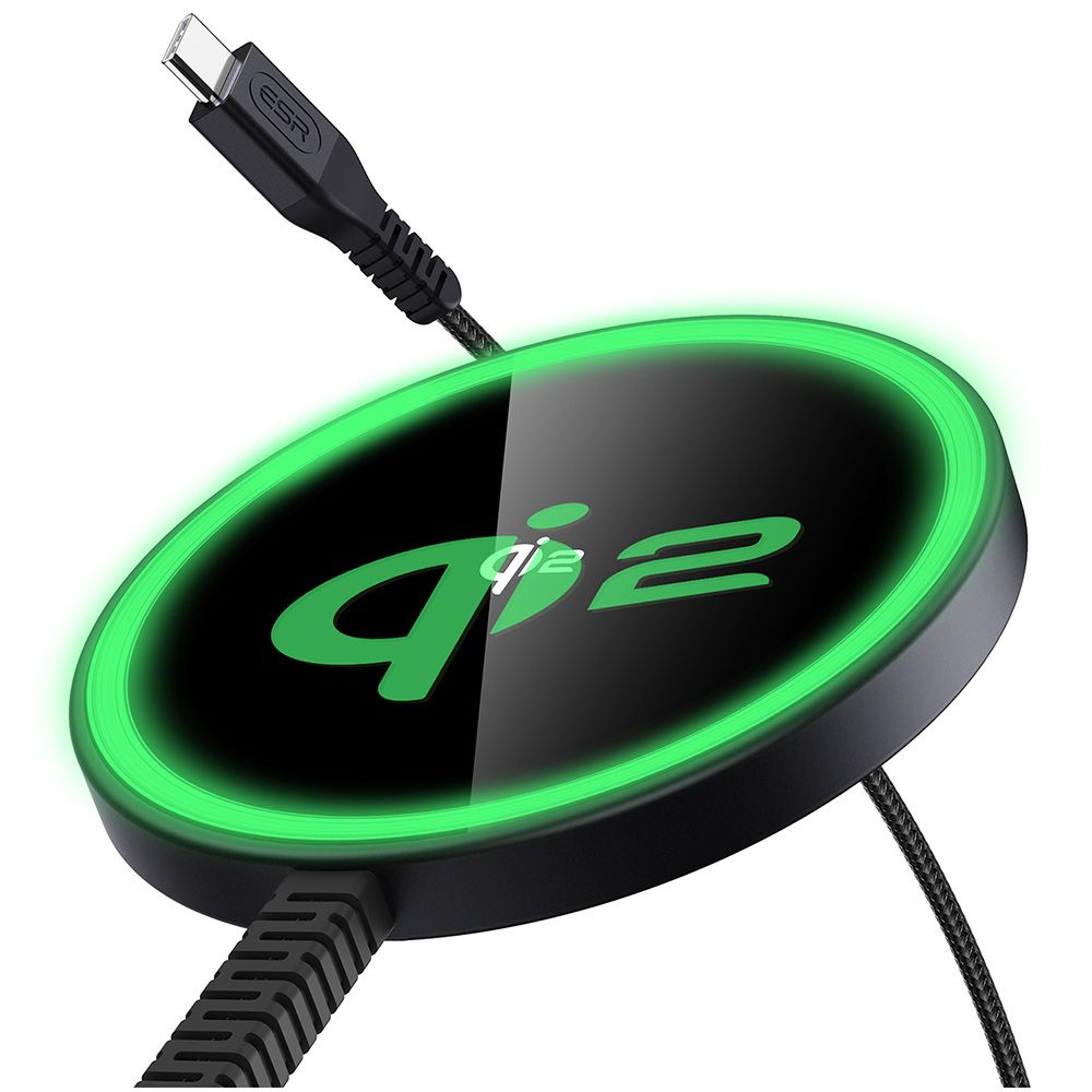 Chargeur Réseau Sans Fil ESR HaloLock, 15W, 1.67A, Noir