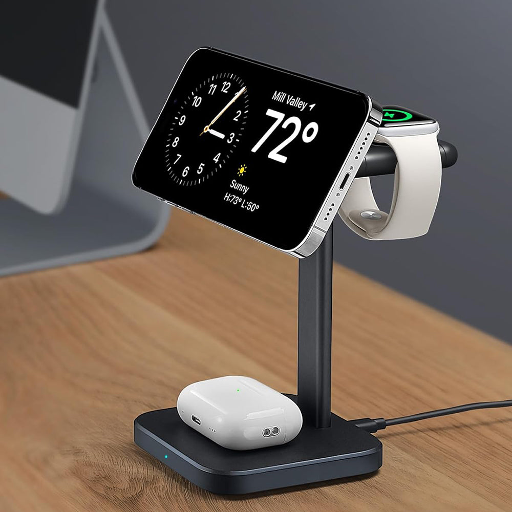 Chargeur Réseau Sans Fil ESR HaloLock 3en1, 15W, 1.67A, Noir