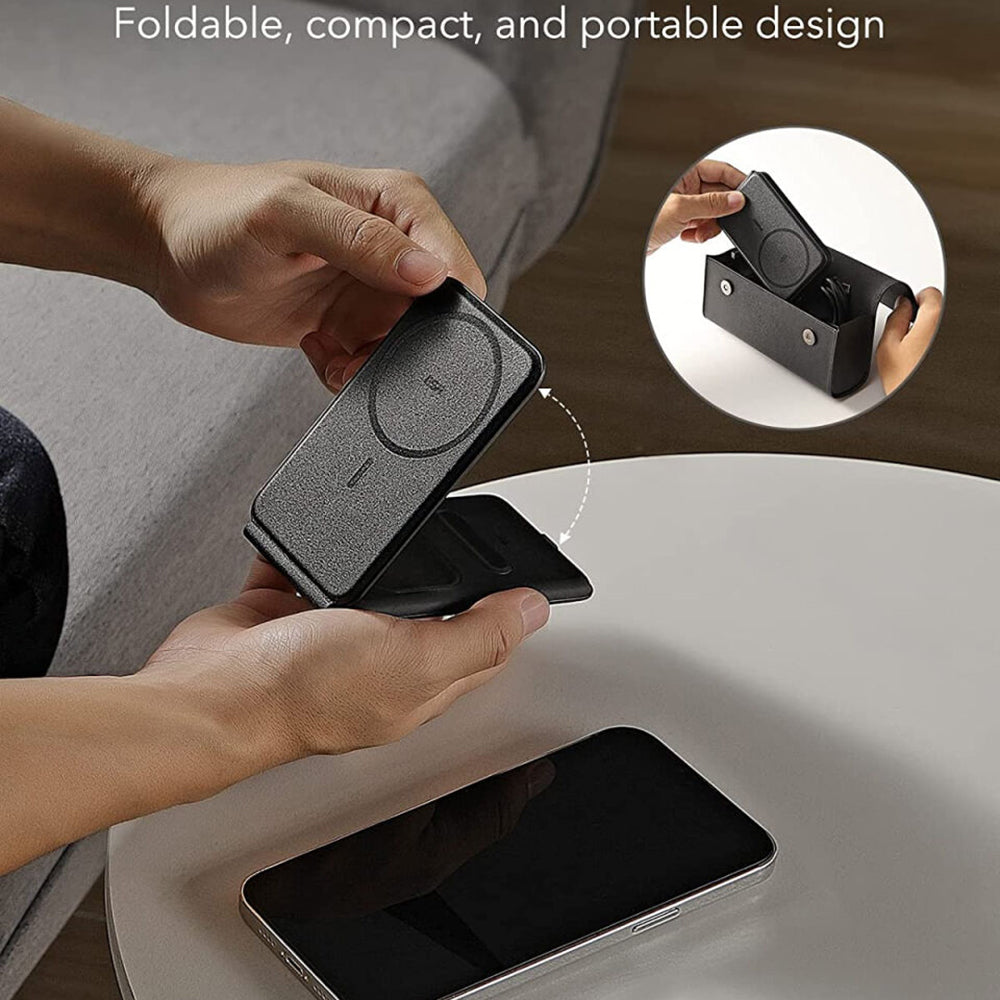 Chargeur Réseau Sans Fil ESR Travel 3en1, 15W, 1.67A, Noir