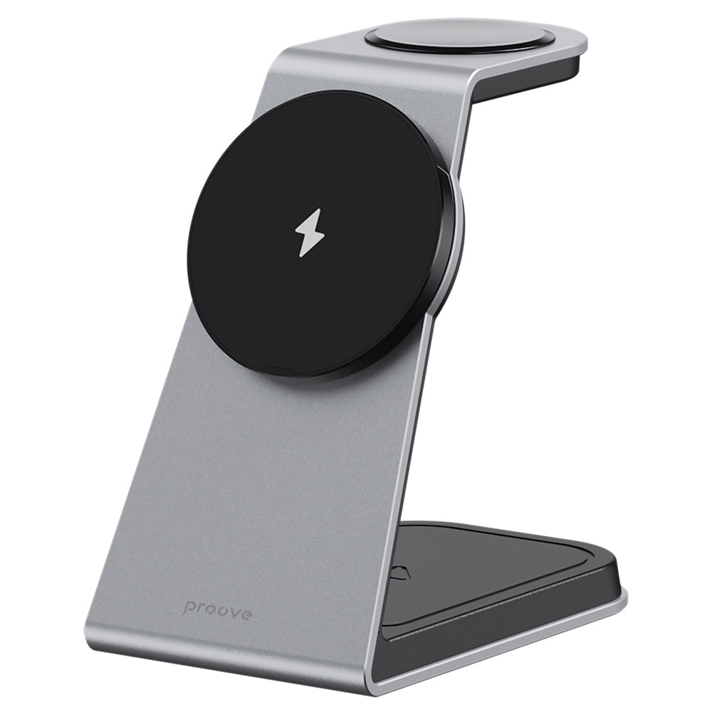 Caricabatterie Wireless Retea Proove Omni Power 3in1, 15W, 1.67A, Grigio WSOP15020003