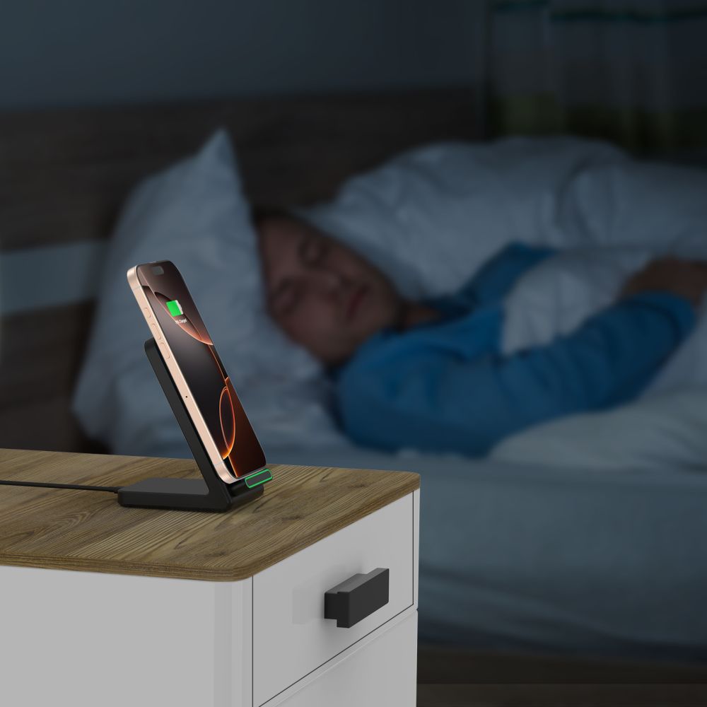 Chargeur réseau sans fil Tech-Protect QI15W-A40, 15W, 1,67A, noir