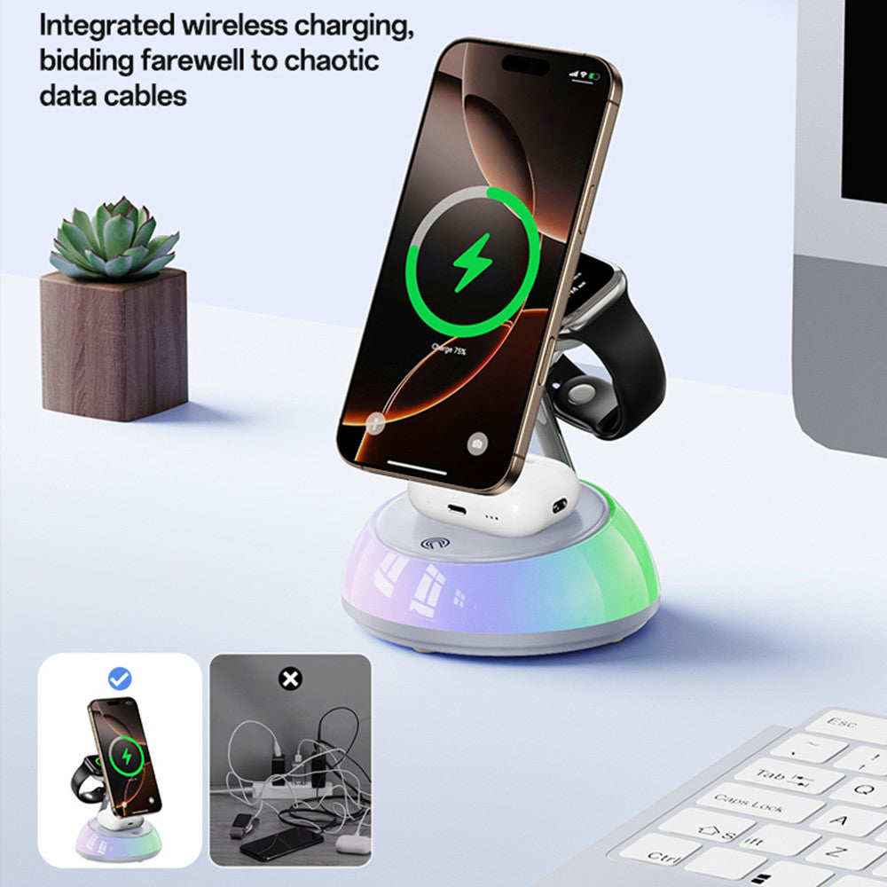 Caricabatterie Wireless Yesido DS31 3in1, 15W, 1.67A, Bianco