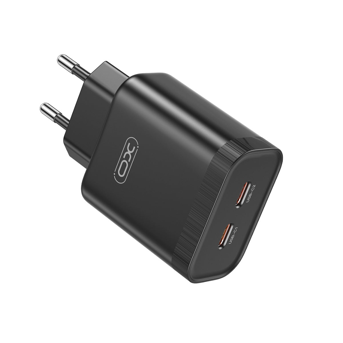 Caricabatterie di rete XO Design L105, 35W, 3A, 2 x USB-C, nero