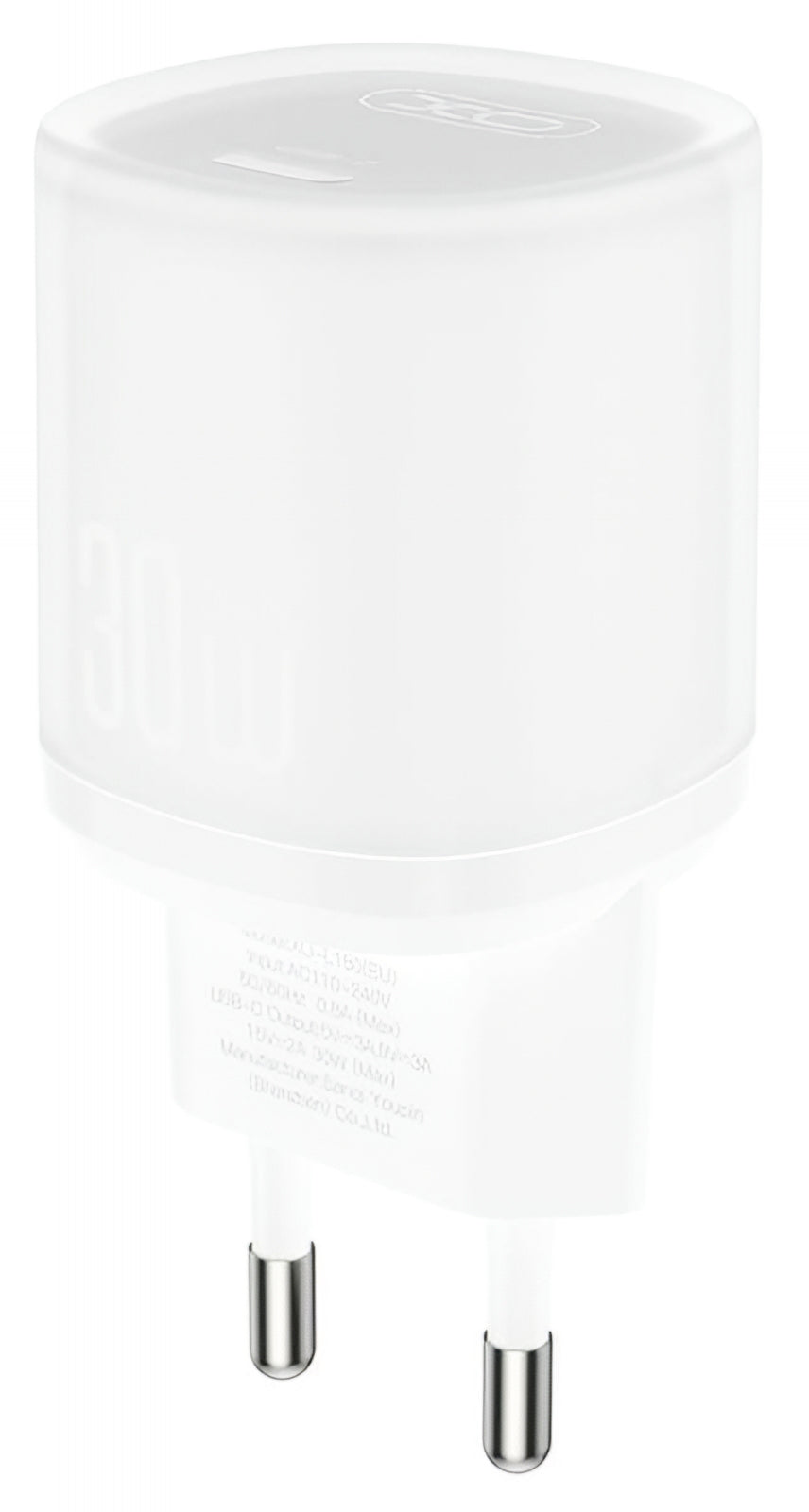 Chargeur Réseau XO Design L150, 30W, 3A, 1 x USB-C, Blanc