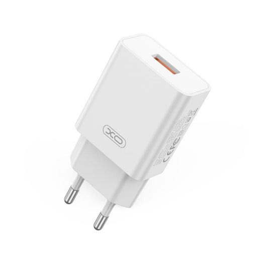 Caricabatterie Rete XO Design L127, 18W, 3A, 1 x USB-A, Bianco