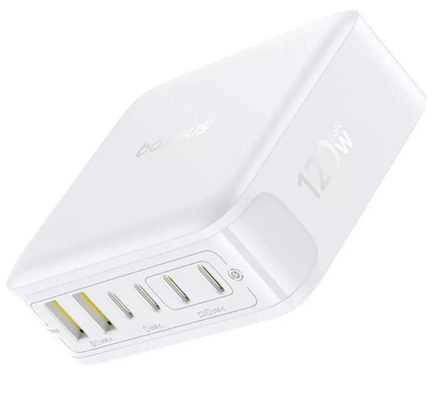 Chargeur Station Baseus EnerFill FH21, 120W, 2 x USB-A - 4 x USB-C, Blanc E0120T01