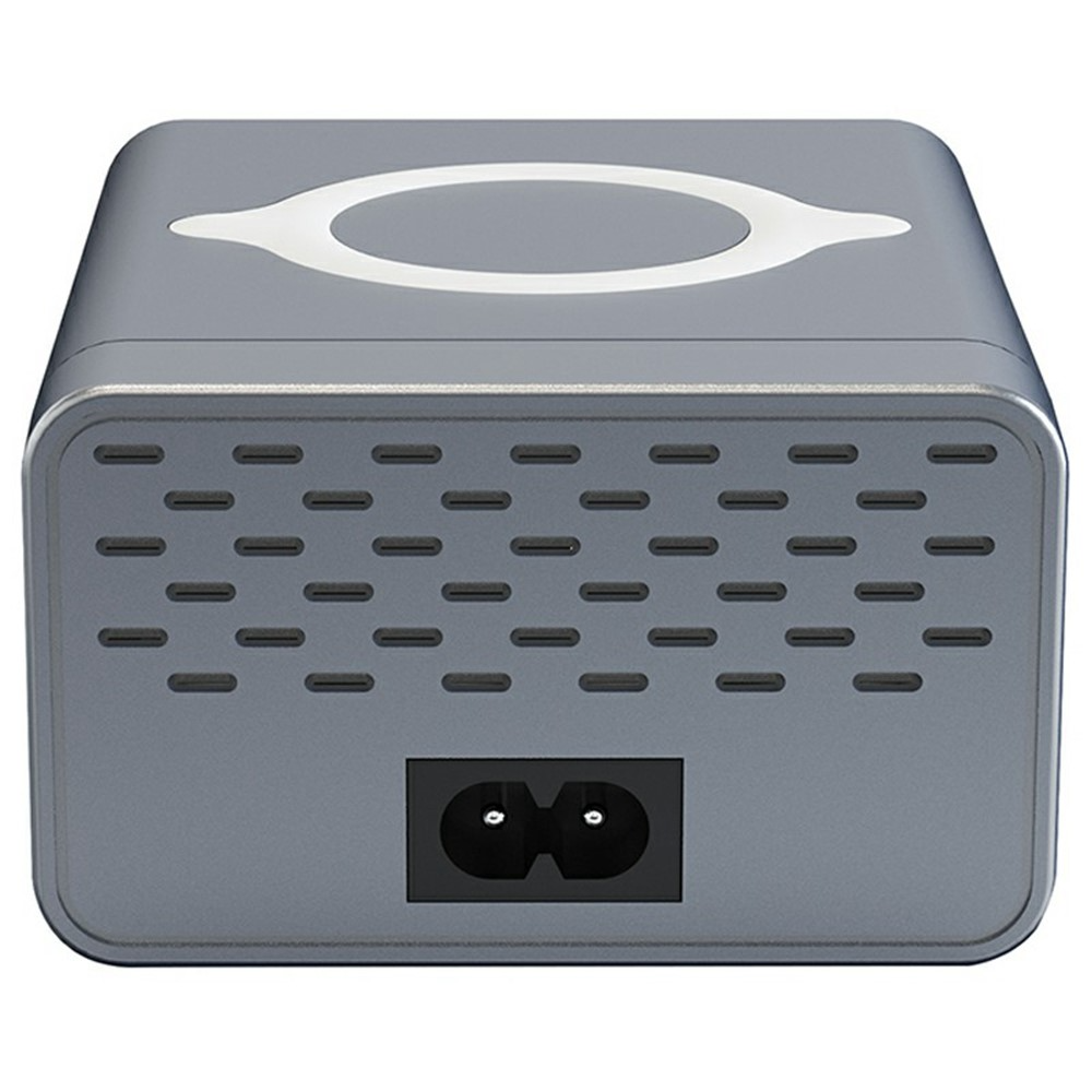 Chargeur Station OEM WLX-M3 QI, 80W, 4 x USB-A - 4 x USB-C, Gris