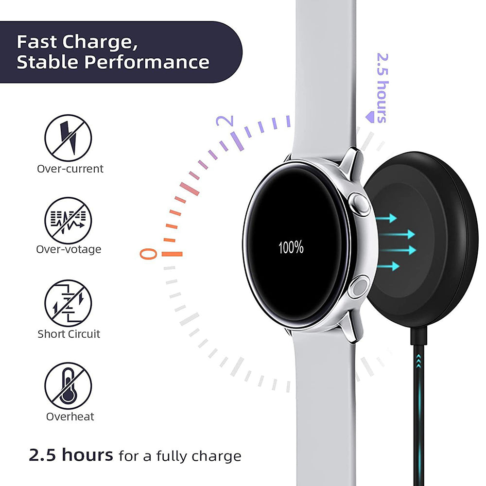 Chargeur sans fil Techsuit TSC11 pour Samsung Galaxy Watch Series, USB-A, Noir
