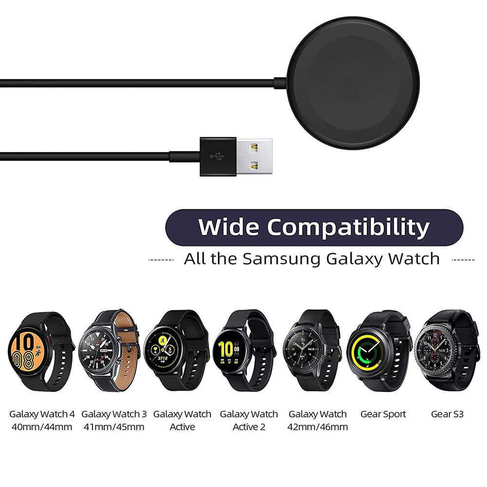 Chargeur sans fil Techsuit TSC11 pour Samsung Galaxy Watch Series, USB-A, Noir