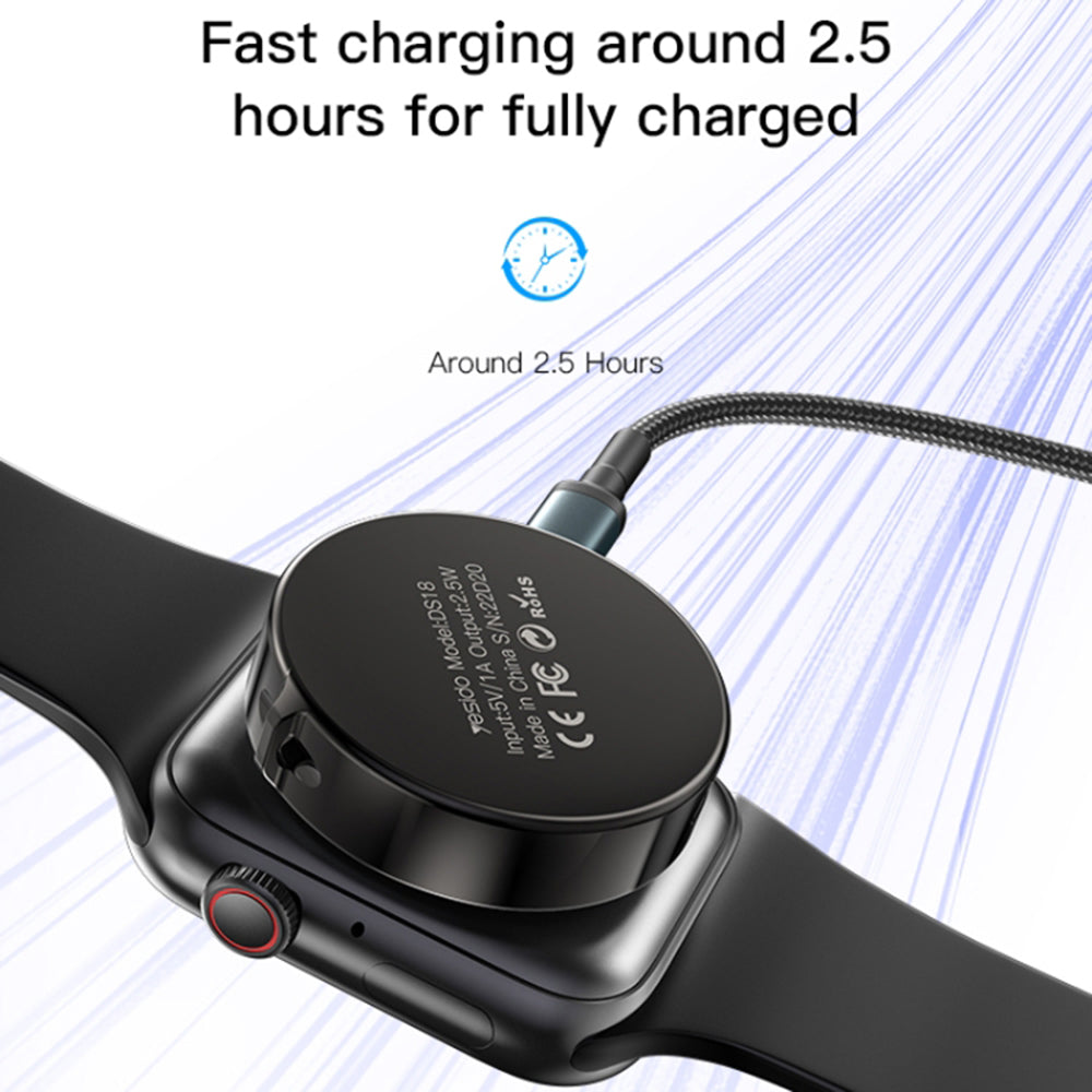 Caricabatterie Wireless Yesido DS18 per Apple Watch Series, Nero