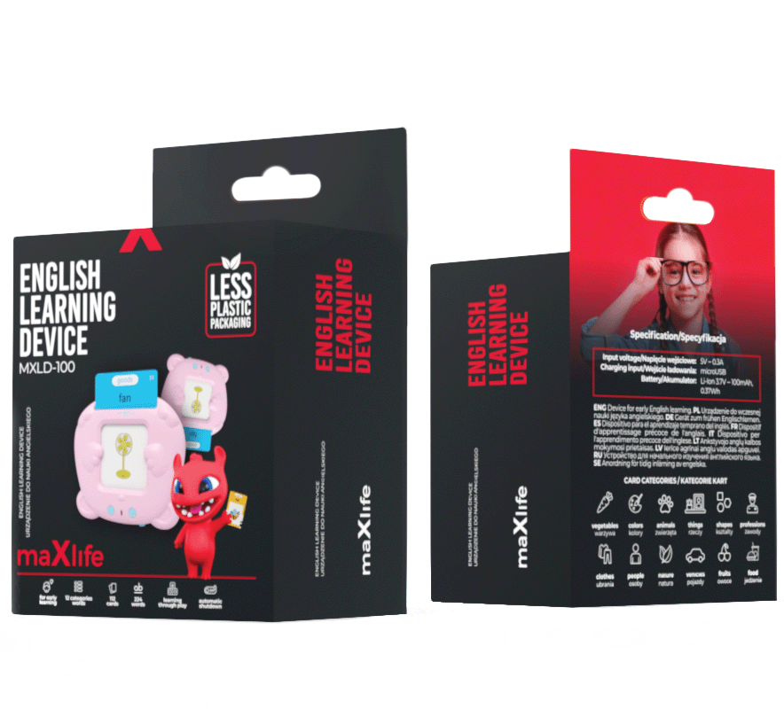 Giocattolo educativo MaXlife MXLD-100 per imparare parole in inglese, Rosa