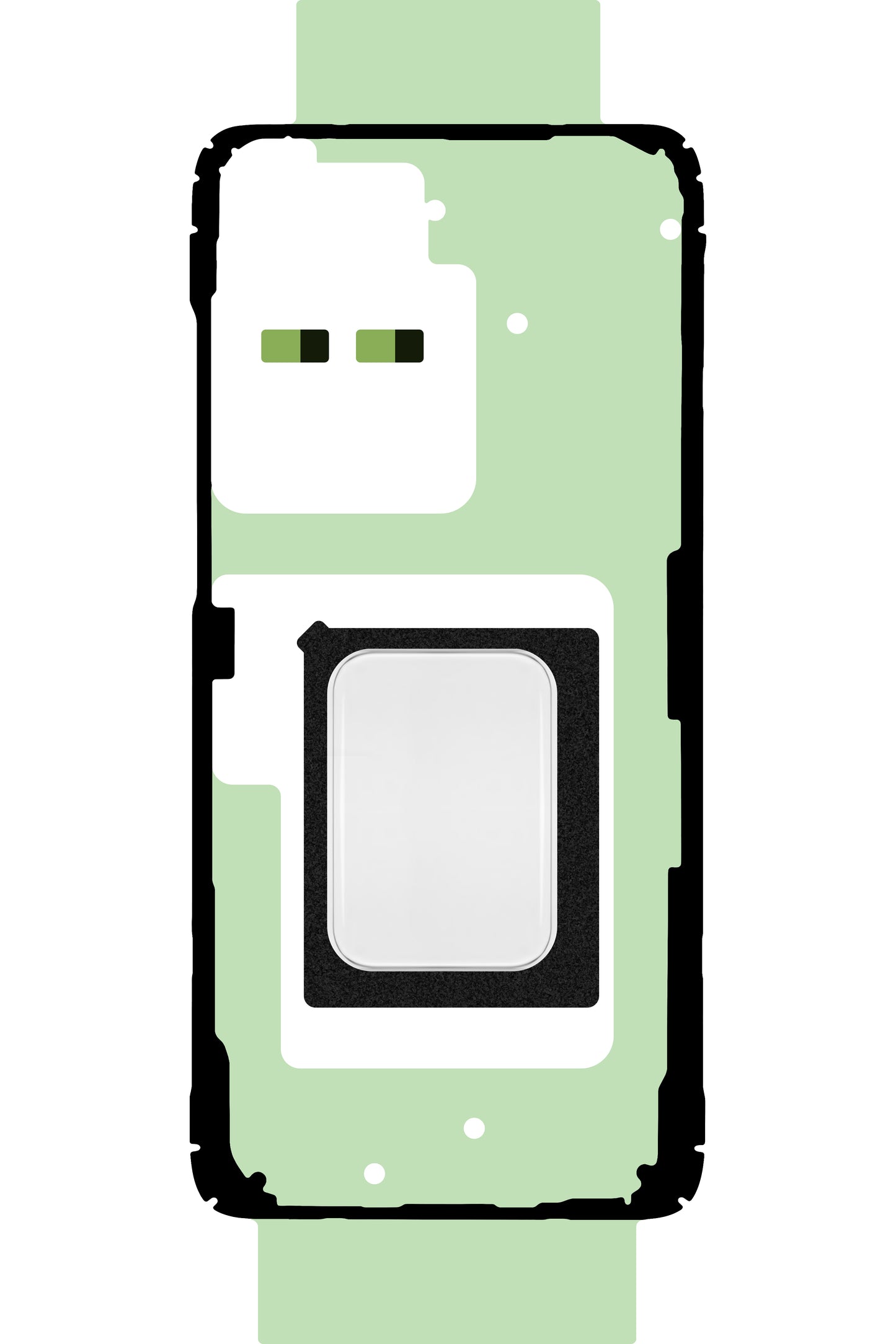 Kit Adesivo Coperchio Batteria Samsung Galaxy S20 Ultra G988, Service Pack GH82-22280A