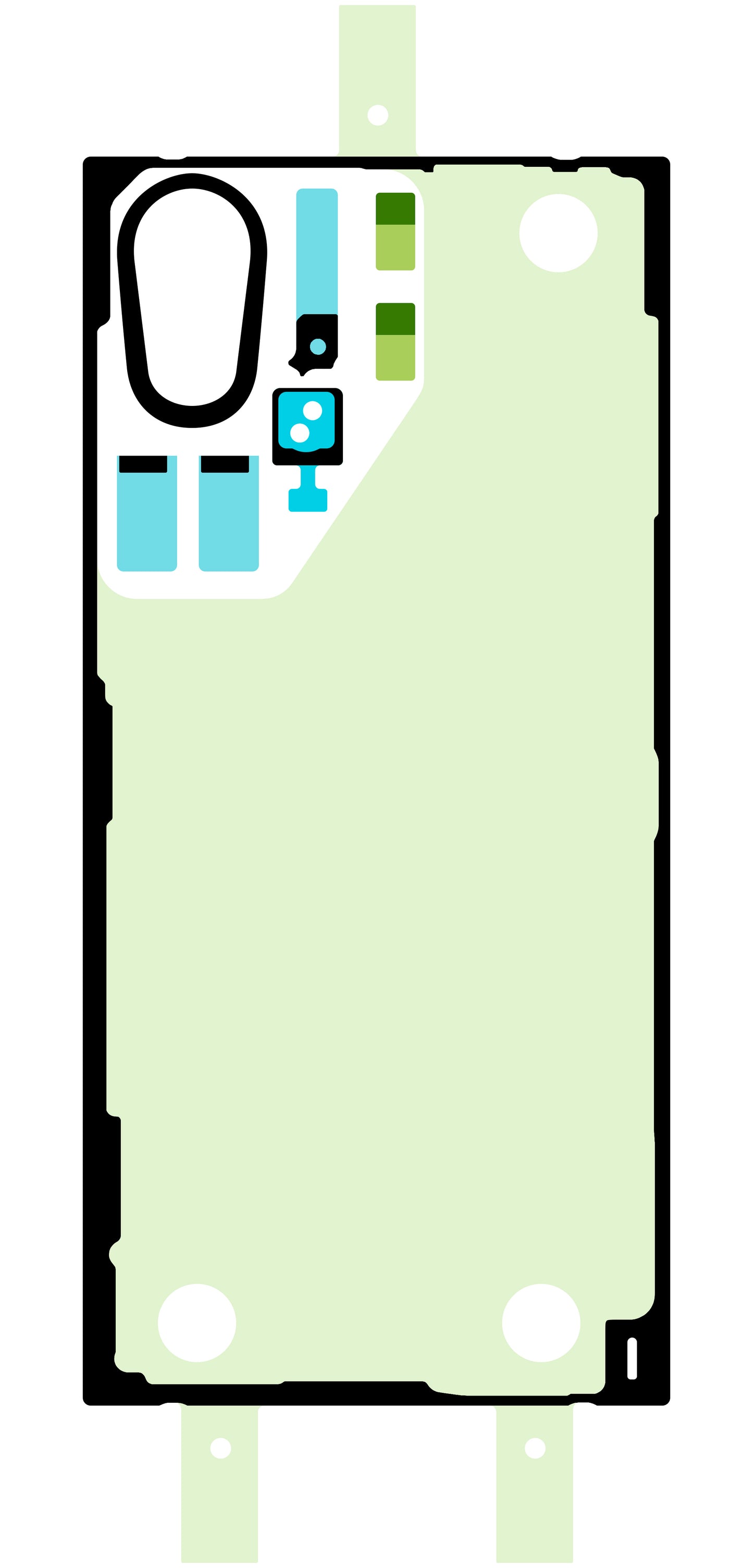 Kit Adesivo Coperchio Batteria Samsung Galaxy S22 Ultra 5G S908, Service Pack GH82-27490A