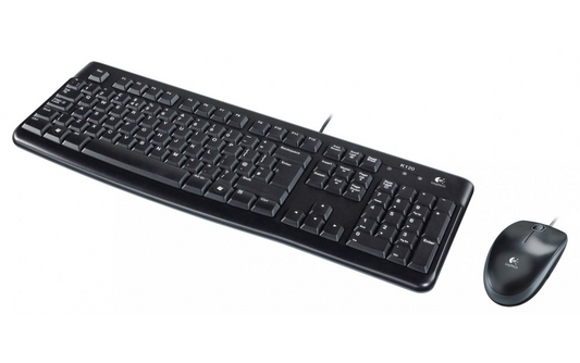 Kit Clavier Souris Filaire USB Logitech MK120, Noir