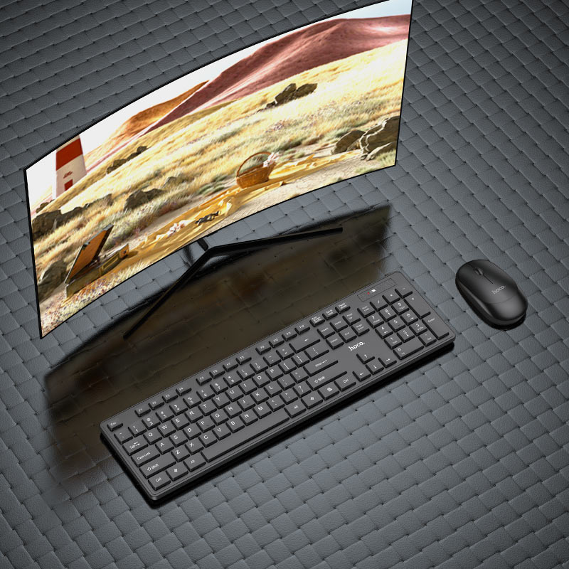 Kit Clavier Souris Sans Fil HOCO GM17, Noir