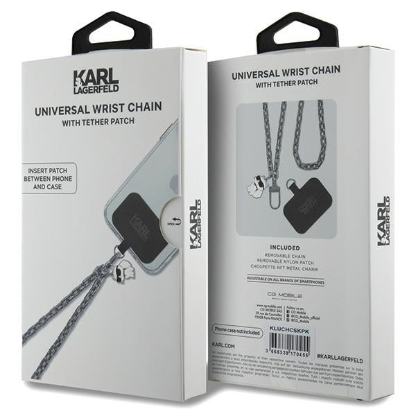 Chaîne Porte-clés Téléphone Karl Lagerfeld Choupette, Argenté