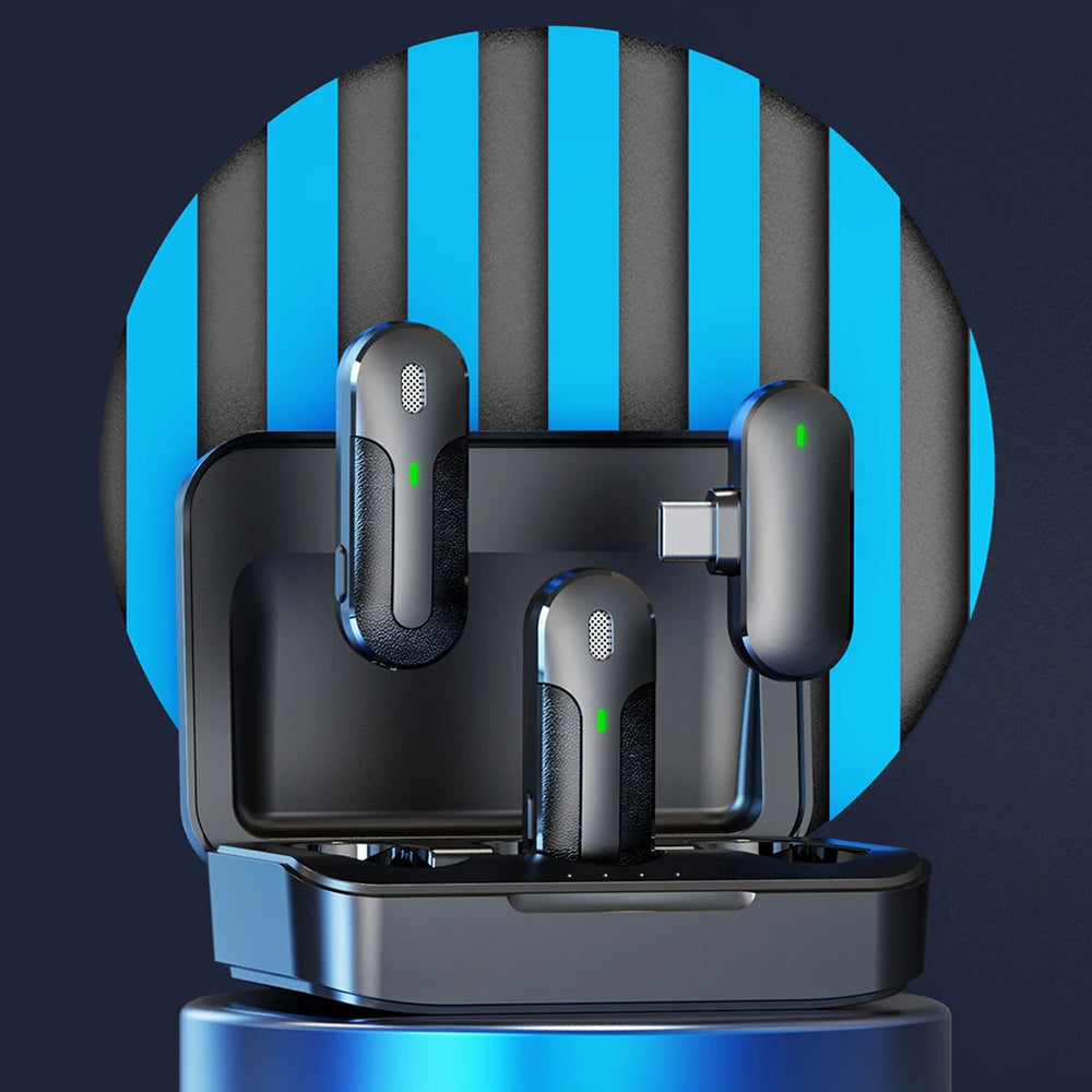 Lavaliermikrofon Yesido KR17, USB-C, Set 2 Stück, Schwarz