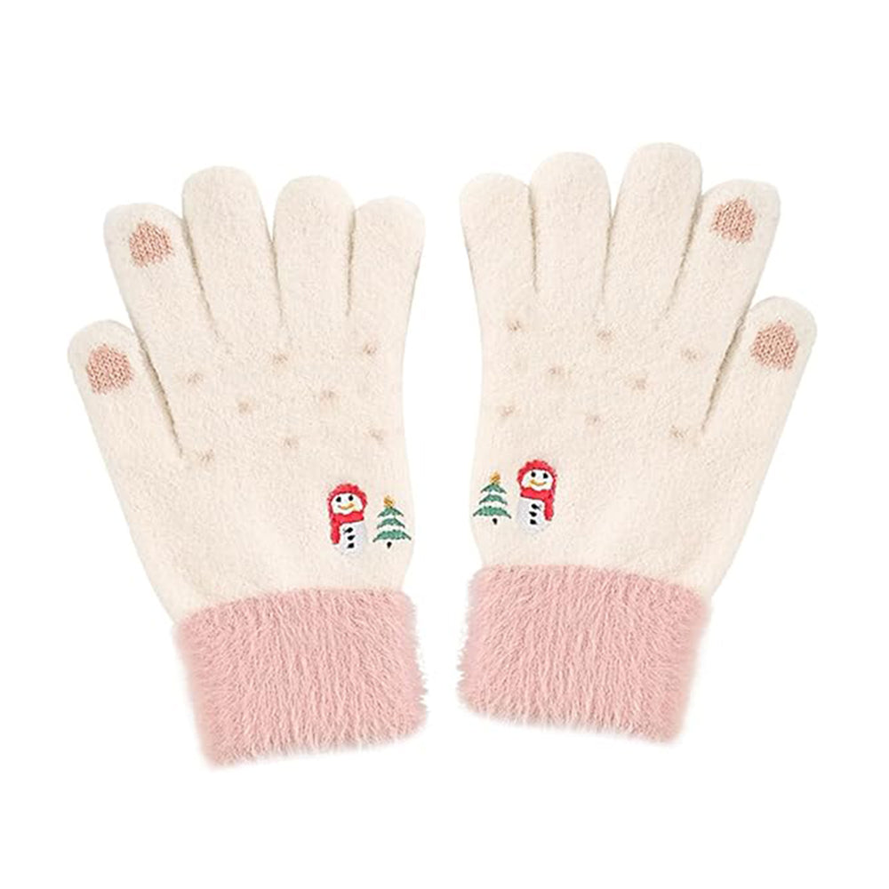 Gants d'Hiver Tactiles Femme Techsuit ST0011, Taille 17cm, Blancs