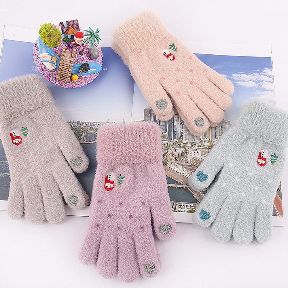 Gants d'Hiver Tactiles Femme Techsuit ST0011, Taille 17cm, Blancs