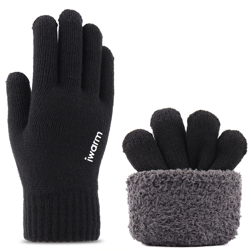 Winter-Touchscreen-Handschuhe Iwarm ST0005, Größe 21cm, Schwarz