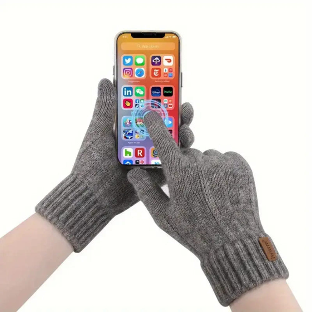 Winter-Touchscreen-Handschuhe Iwarm ST0016, Größe 22cm, Grau